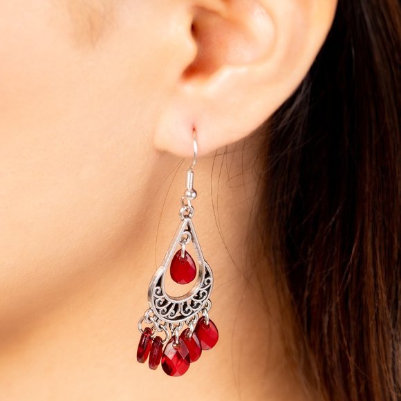 Beachside Ballroom - Silver Earrings - Picture 2 of 2